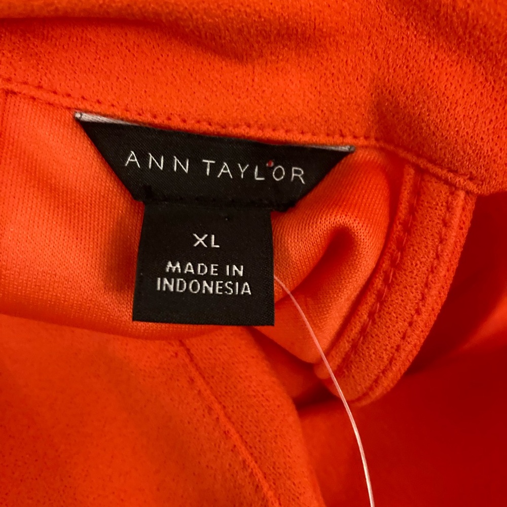 Ann Taylor Vibrant Orange Halter Blouse NEW w/ Tags Women’s XL - Picture 2 of 9